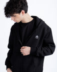 Iconic sweatshirt with hood and unisex zip