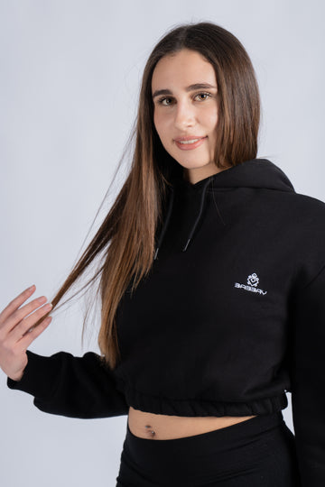 Cropped Iconic Girl sweatshirt with hood